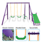 Kahuna Kids 4-Seater Swing Set with Slide Purple Green